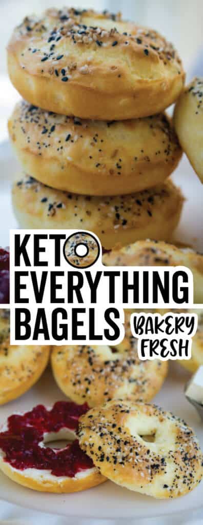 low-carb-bagels-pinterest These perfectly seasoned low carb bagels are perfect for breakfast sandwiches!