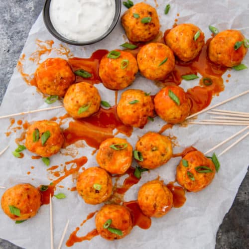 Easy Buffalo Chicken Meatballs - KetoConnect