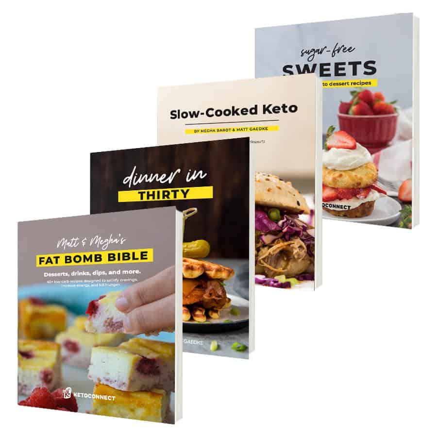 four unique keto recipe cookbooks