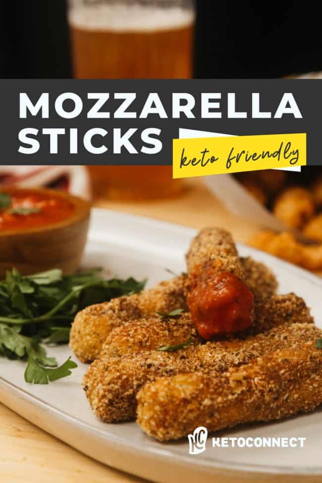 Keto Mozzarella Sticks (Baked OR Fried) - KetoConnect