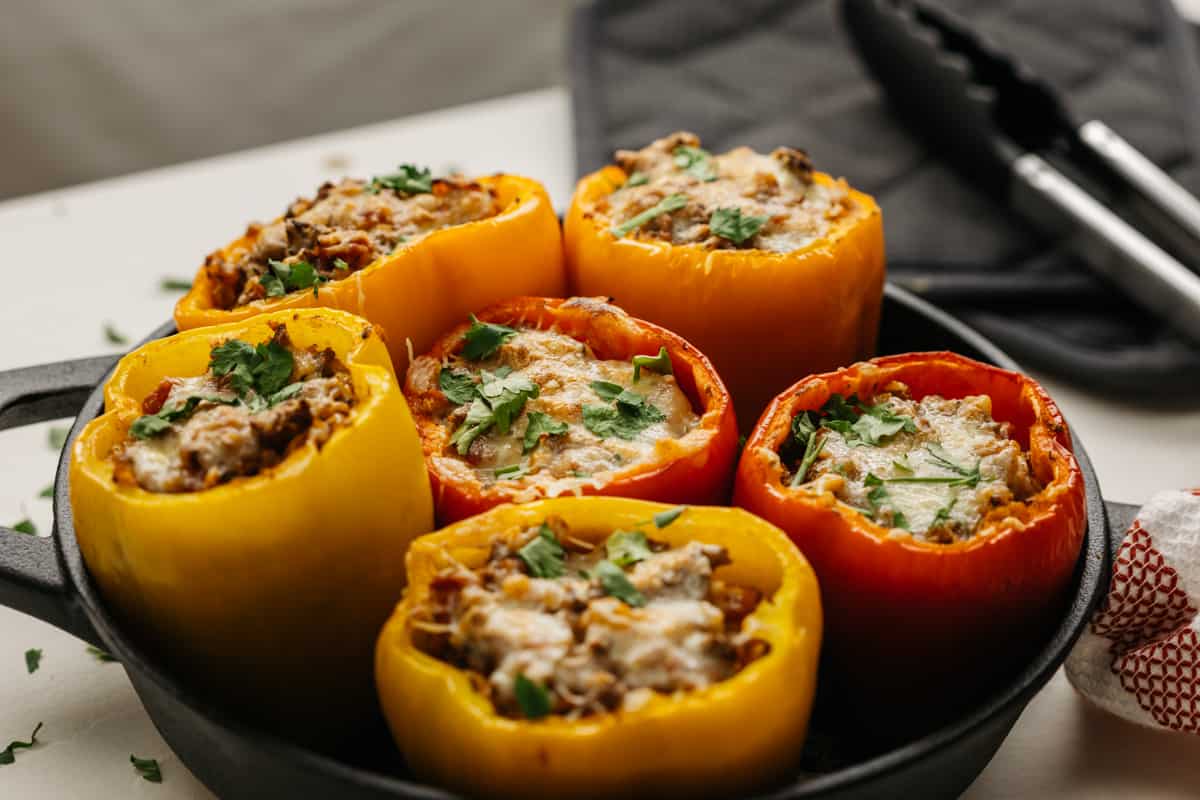 Easy Keto Stuffed Peppers Recipe Italian Style KetoConnect