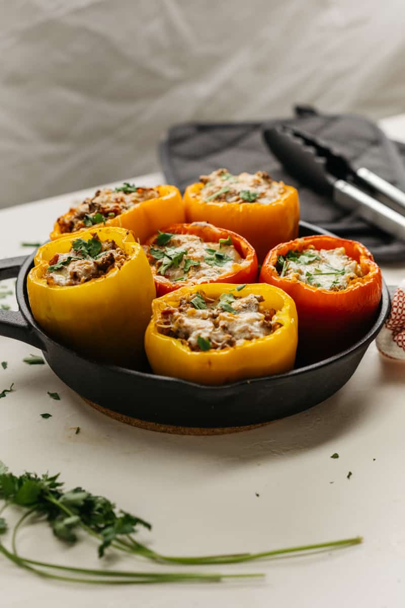 Easy Keto Stuffed Peppers Recipe Italian Style KetoConnect