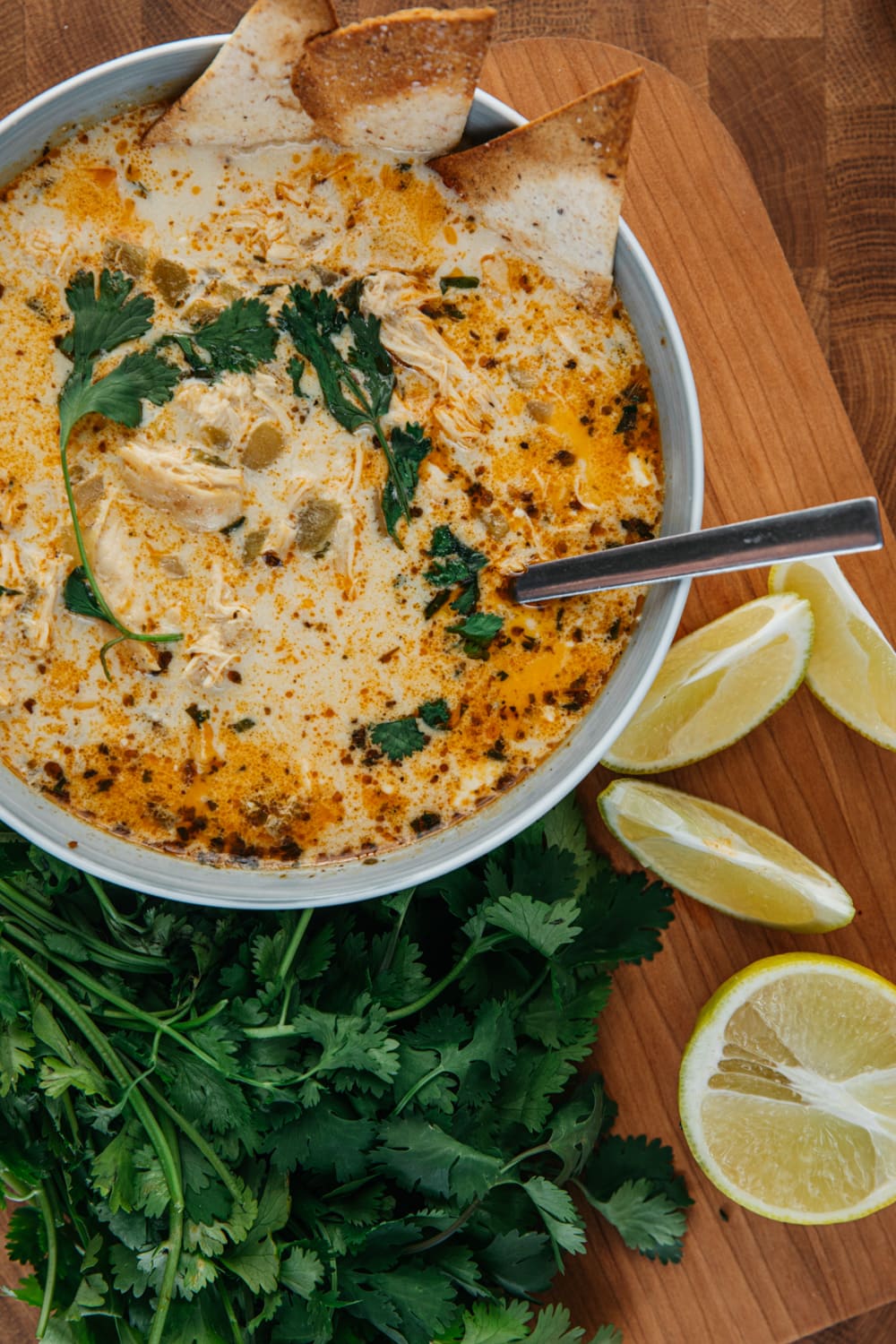 Keto White Chicken Chili - Bonappeteach