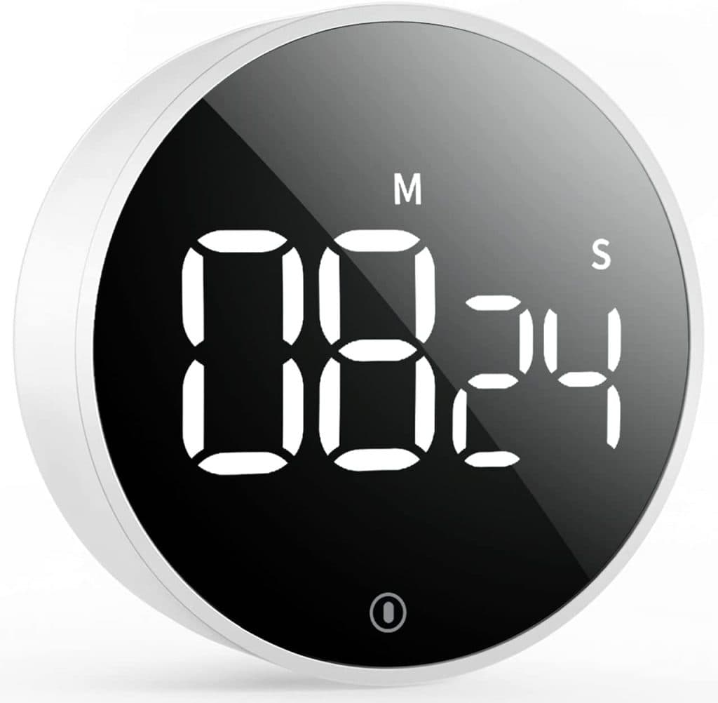 Kitchen Timer (Battery Included), Magnetic Digital Timers Loud Alarm  Kitchen Timers for Cooking 2 Pack White, Upgrade Silent Classroom Timer for  Kids
